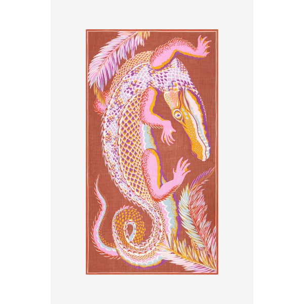 Inoui Editions medvilnės skara CROCO CARAMEL